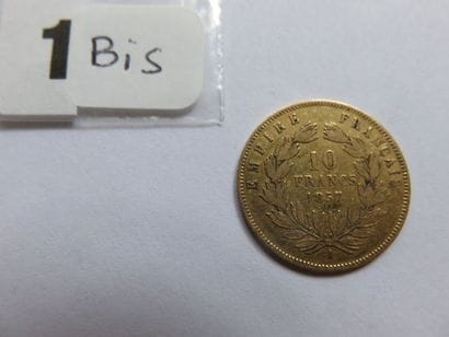 Monnaie or - 10 Francs Napoléon III tête...