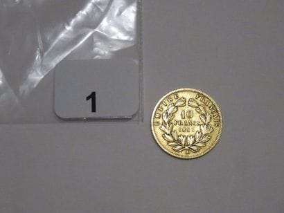 Monnaie or - 10 Francs Napoléon III tête...