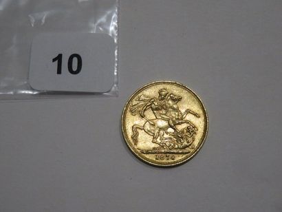 Monnaie or - Souverain Victoria jeune 1874...