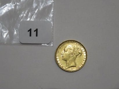 Monnaie or - Souverain Victoria jeune 1884...