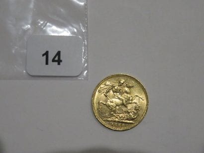 Monnaie or - Souverain Victoria tête couronnée...