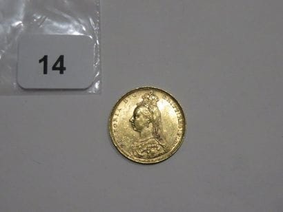 Monnaie or - Souverain Victoria tête couronnée...