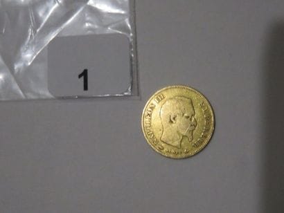 Monnaie or - 10 Francs Napoléon III tête...