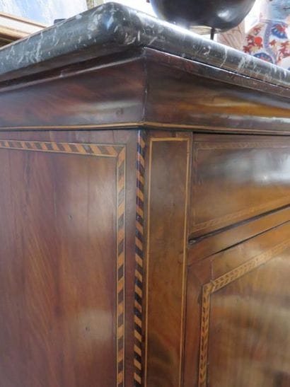 Mahogany secretary and nets (reported). It...