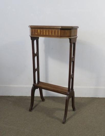 Small working table inlaid on the octagonal...