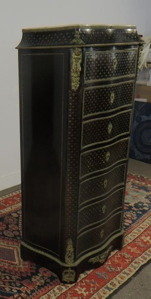 Secretary desk in inlaid with flowers and...