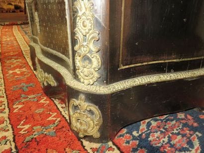 Secretary desk in inlaid with flowers and...