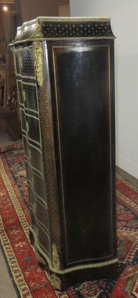 Secretary desk in inlaid with flowers and...