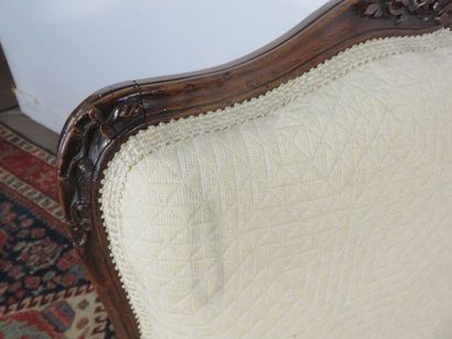Large and wide armchair with flat back in...