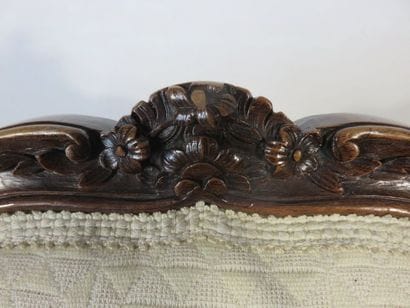 Large and wide armchair with flat back in...