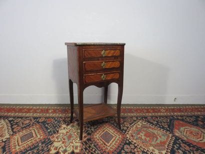 Rosewood veneer ragpot, straight and poly-lobed...