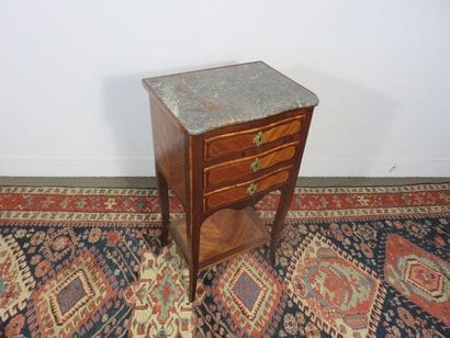 Rosewood veneer ragpot, straight and poly-lobed...