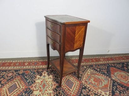 Rosewood veneer ragpot, straight and poly-lobed...