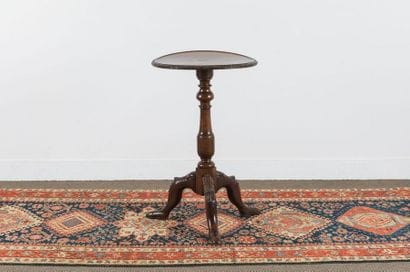 Rare mahogany and walnut pedestal table....
