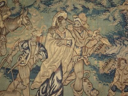 FLANDRES Le passage du gué Tapestry - Late...