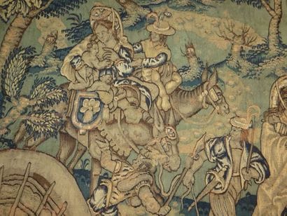 FLANDRES Le passage du gué Tapestry - Late...