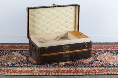 VUITTON Trunk in monogrammed canvas, with...