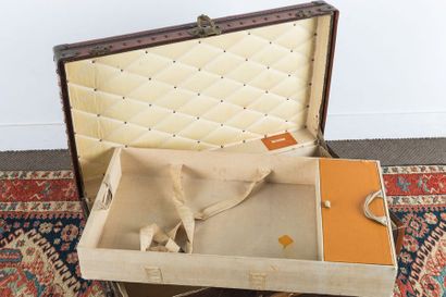 VUITTON Trunk in monogrammed canvas, with...