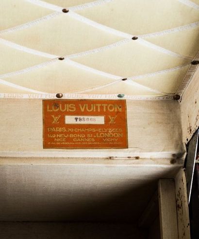 VUITTON Trunk in monogrammed canvas, with...