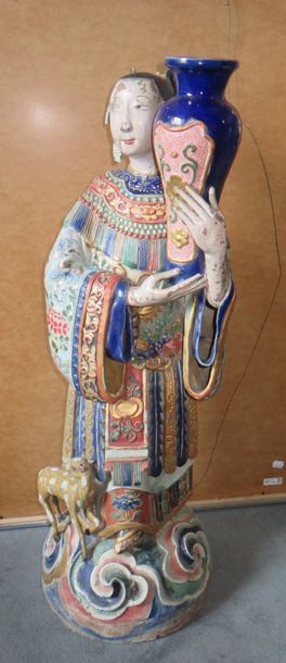 Far East Large glazed terracotta representing...
