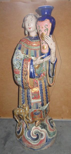 Far East Large glazed terracotta representing...
