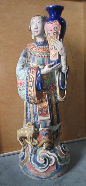 Far East Large glazed terracotta representing...