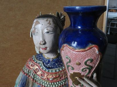 Far East Large glazed terracotta representing...