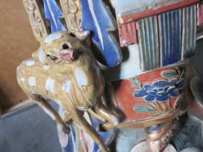 Far East Large glazed terracotta representing...