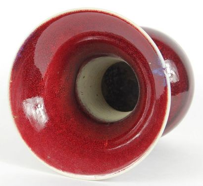 CHINA Long open neck vase in glazed ceramic...