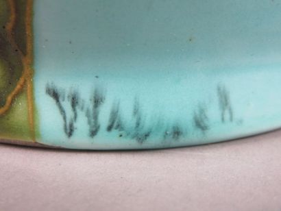 WALCHER, Sèvres Porcelain vase with enamelled...