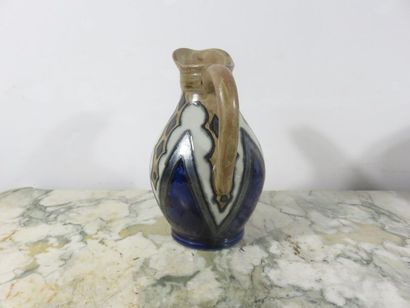 ODETTA, HB Quimper Enamelled stoneware jug...