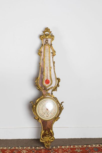Barometer thermometer with violin case in...