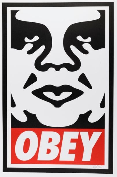 OBEY Obey icon, 2019. Offset silkscreen signed...