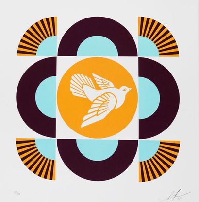 OBEY Dove, 2018. Silkscreen signed lower...
