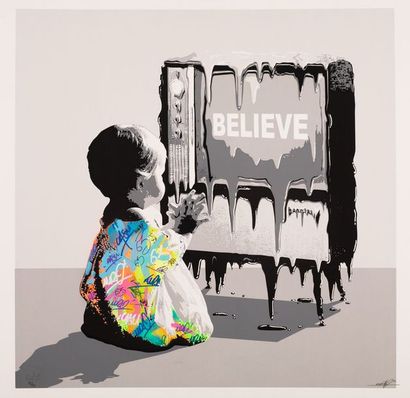 KURAR Believe, 2016. Silkscreen print enhanced...