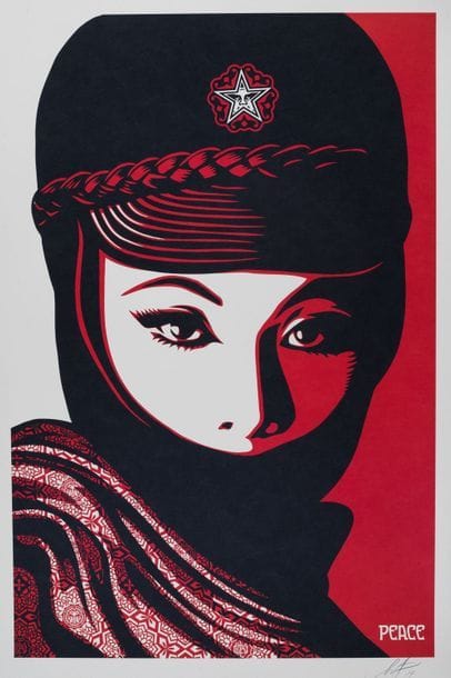 OBEY Mujer Fatal, 2017. Offset silkscreen...