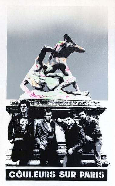POCH Couleurs sur Paris, 2009. Aerosol and...