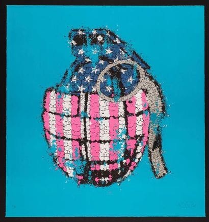 TILT Petroleum Blue, 2014. Lithograph signed...