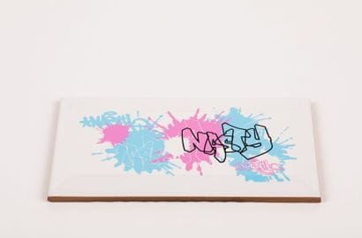 NASTY Nasty, 2017. Subway slab silkscreen...