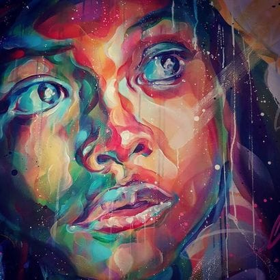 SEMA LAO Cambodian girl, 2018. Acrylic on...