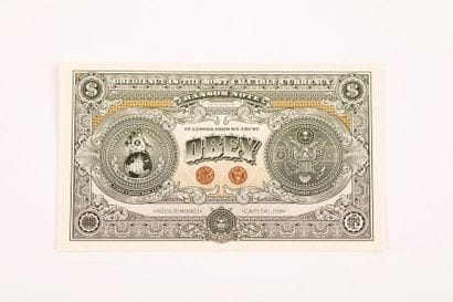 OBEY Signed ticket. Exhibition 