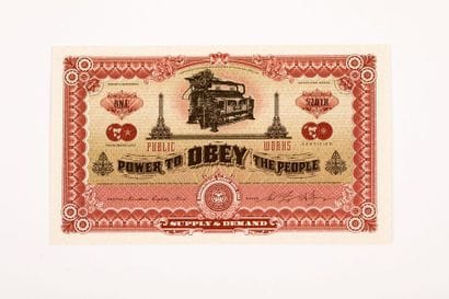 OBEY Signed ticket. Exhibition 