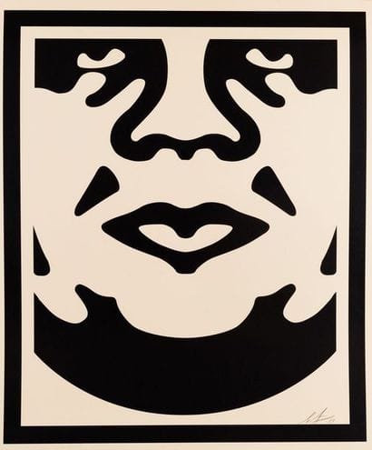 OBEY Obey tryptic cream, 2019. Offset silkscreen...