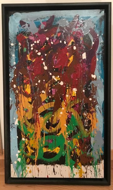 JonOne Brave Hearts, 2017. Acrylic on canvas,...