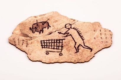 BANKSY Peckham Rock, 2005. Wooden postcard....