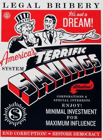 OBEY America's Savings, 2016. Silkscreen...