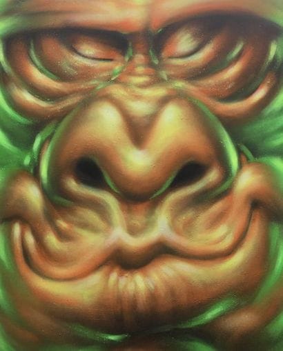 LELE Untitled, 2020. Aerosol on canvas, signed...