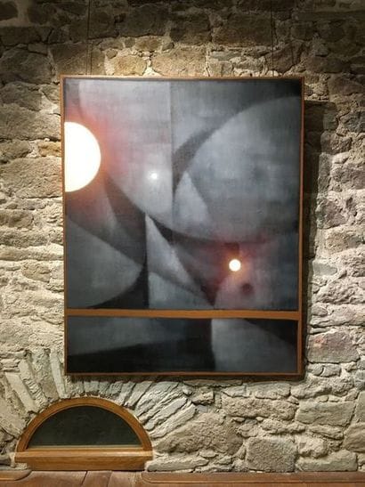 BIMS Plutonian lights, 2019. Aerosol on canvas,...
