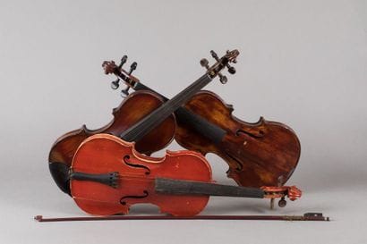 Set of 3 4/4 violins including a French 