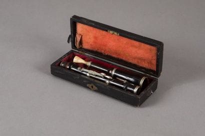 Ebony Flageolet with 5 silver nickel silver...
